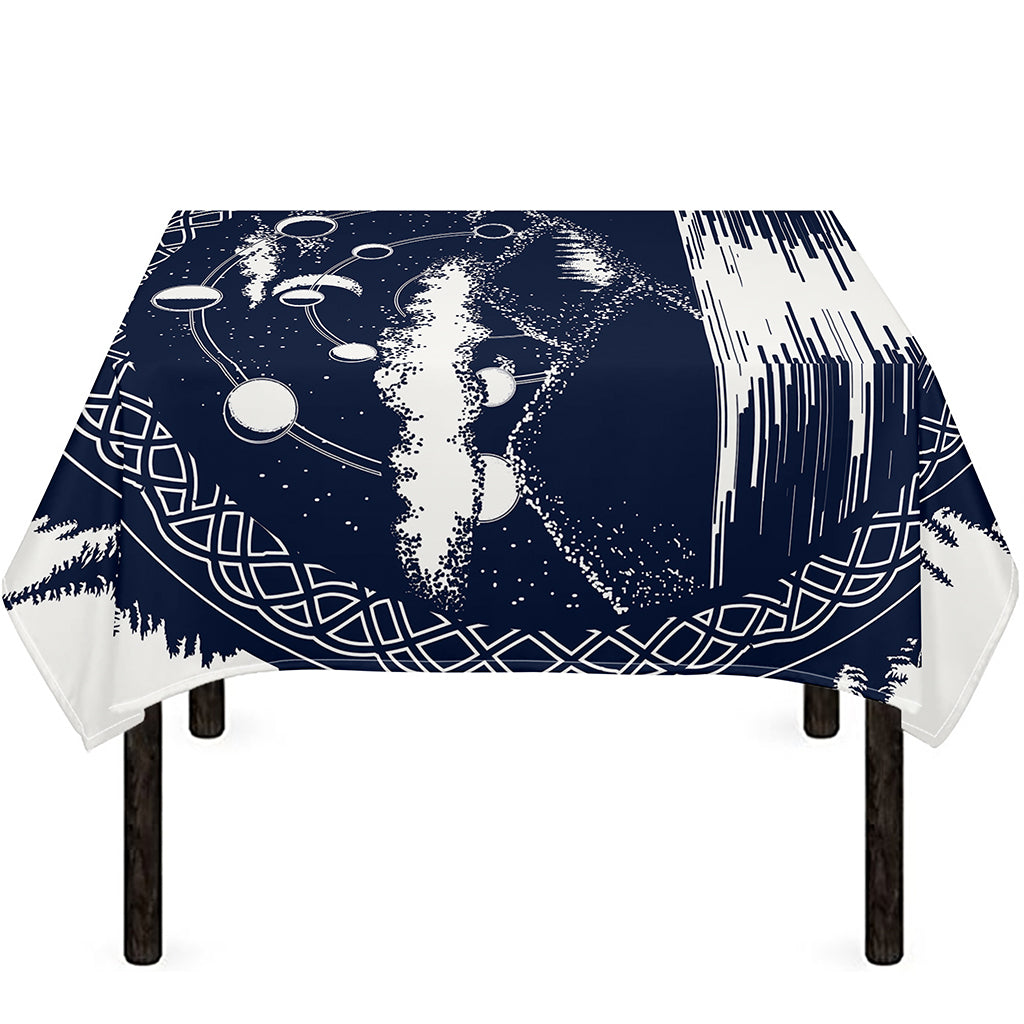 Mystical Lunar Phase Print Tablecloth