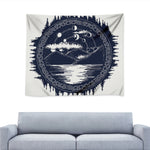 Mystical Lunar Phase Print Tapestry