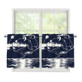 Mystical Lunar Phase Print Tier Curtains