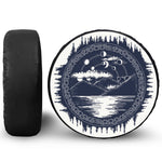 Mystical Lunar Phase Print Tire Cover