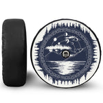 Mystical Lunar Phase Print Tire Cover With Camera Hole