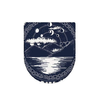 Mystical Lunar Phase Print Toilet Lid Cover