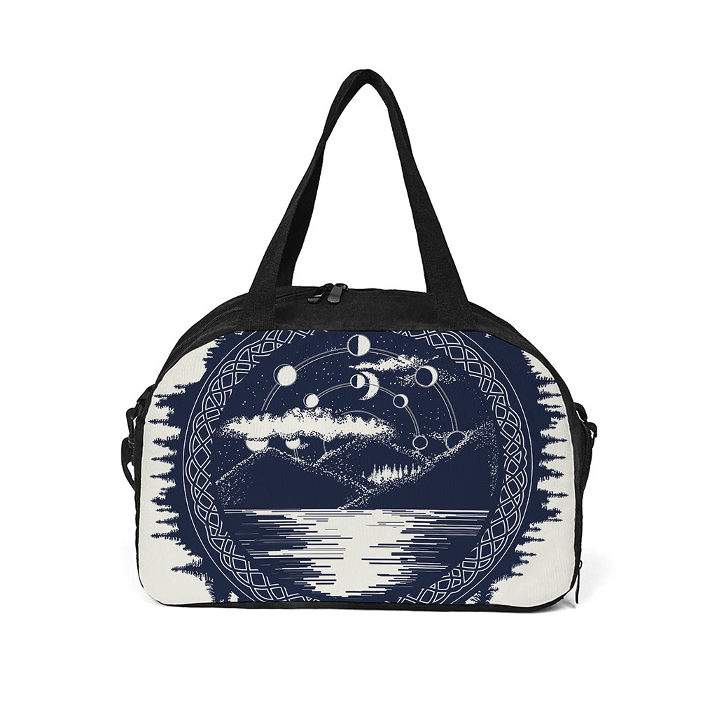 Mystical Lunar Phase Print Travel Bag