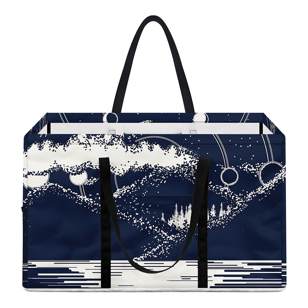 Mystical Lunar Phase Print Utility Tote Bag
