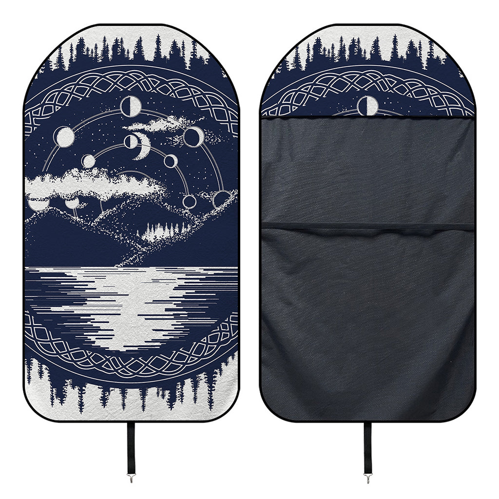 Mystical Lunar Phase Print Waterproof Car Seat Cover