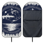 Mystical Lunar Phase Print Waterproof Car Seat Cover