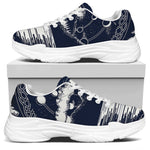 Mystical Lunar Phase Print White Chunky Shoes