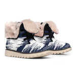 Mystical Lunar Phase Print Winter Boots