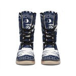 Mystical Lunar Phase Print Winter Boots