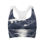 Mystical Lunar Phase Print Women's Sports Bra