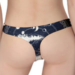 Mystical Lunar Phase Print Women's Thong