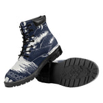 Mystical Lunar Phase Print Work Boots