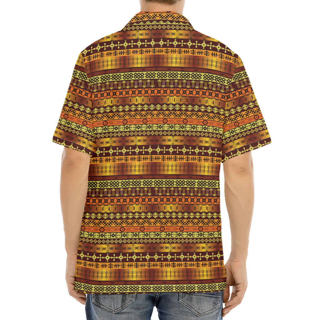 Native African Tribal Pattern Print Aloha Shirt