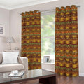 Native African Tribal Pattern Print Dimout Grommet Curtains