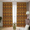 Native African Tribal Pattern Print Dimout Pencil Pleat Curtains