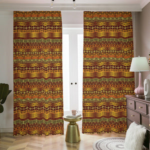 Native African Tribal Pattern Print Blackout Pencil Pleat Curtains