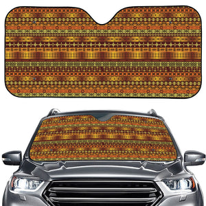 Native African Tribal Pattern Print Car Windshield Sun Shade