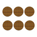 Native African Tribal Pattern Print Coaster Set