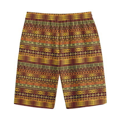 Native African Tribal Pattern Print Cotton Shorts