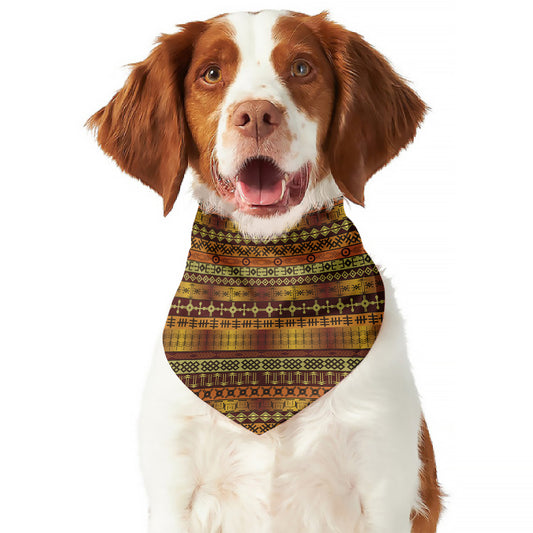 Native African Tribal Pattern Print Dog Bandana