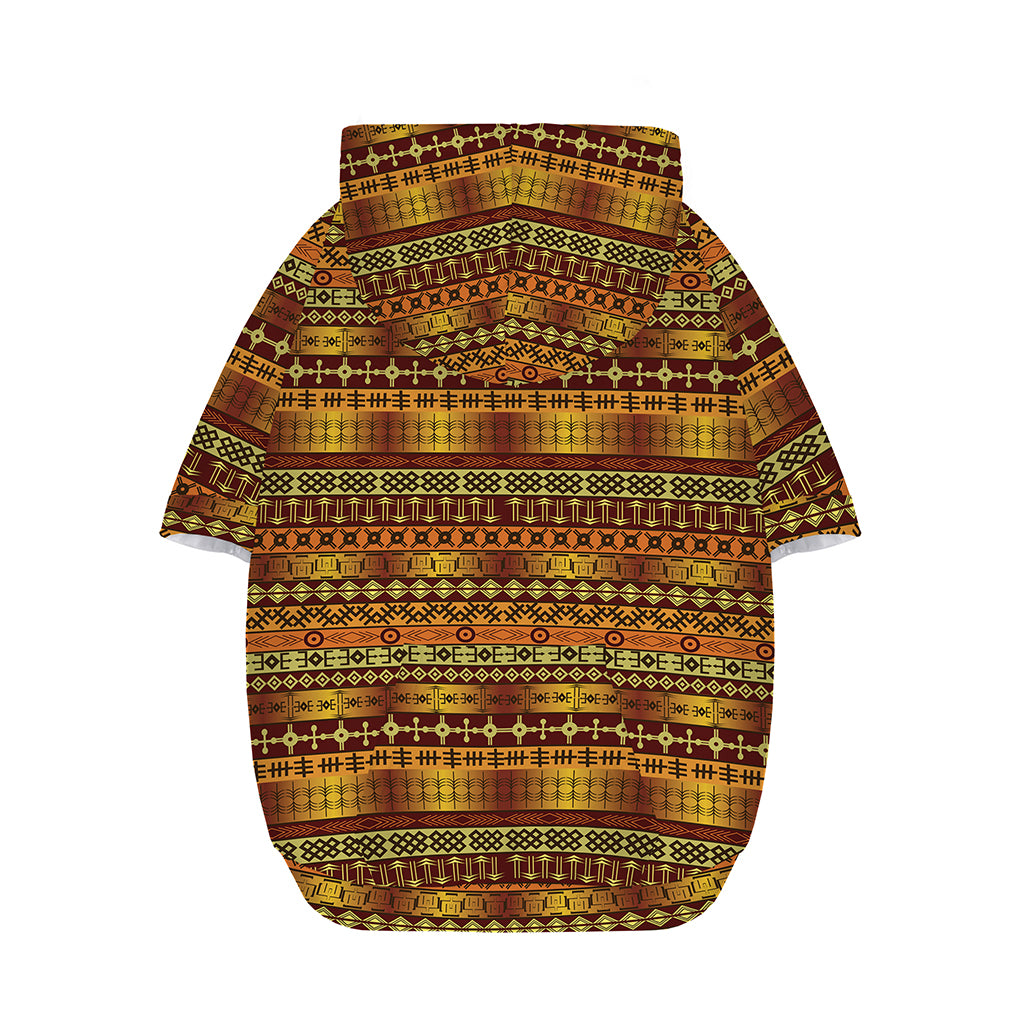 Native African Tribal Pattern Print Dog Zip Up Hoodie
