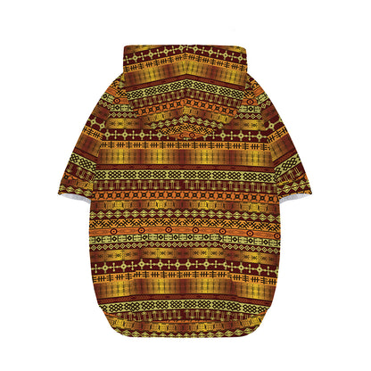 Native African Tribal Pattern Print Dog Zip Up Hoodie