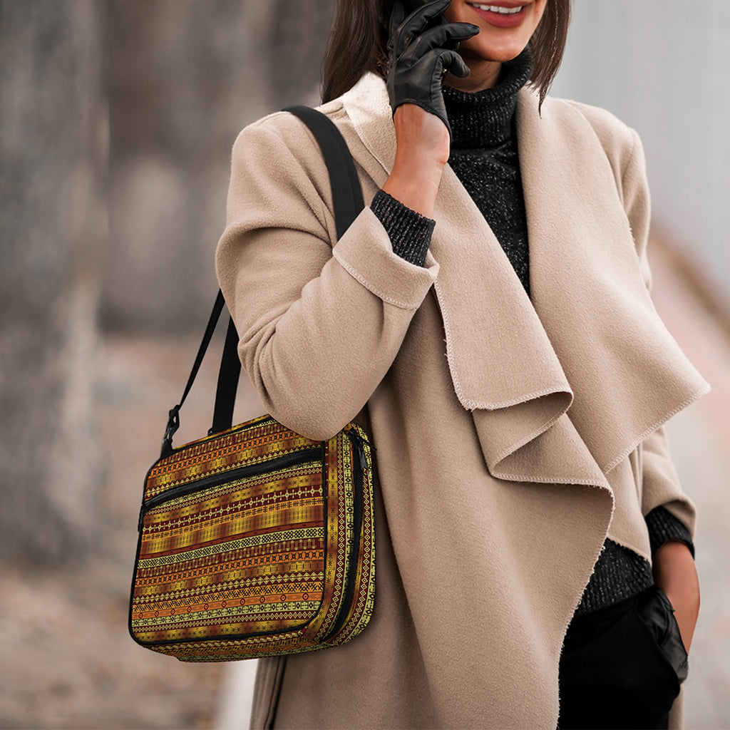 Native African Tribal Pattern Print Double Strap Bible Bag