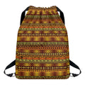 Native African Tribal Pattern Print Drawstring Backpack