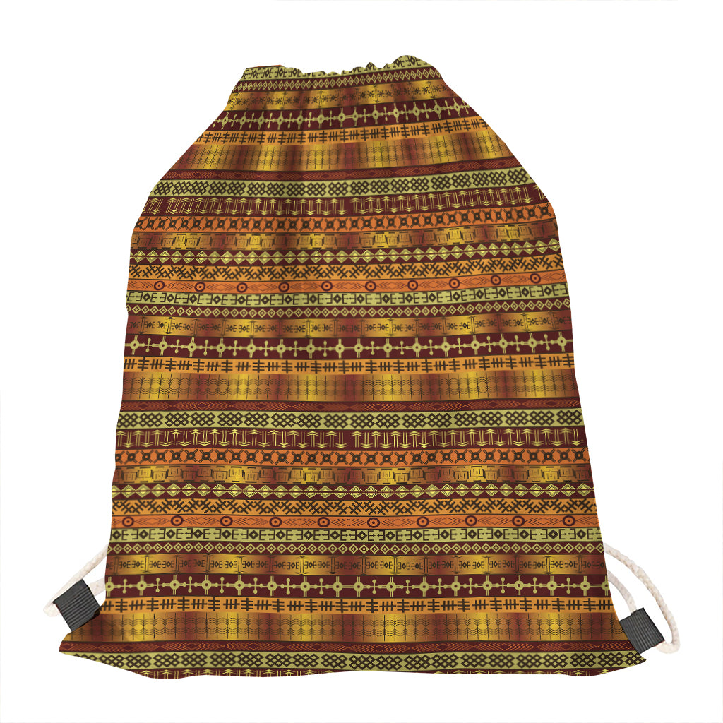 Native African Tribal Pattern Print Drawstring Bag