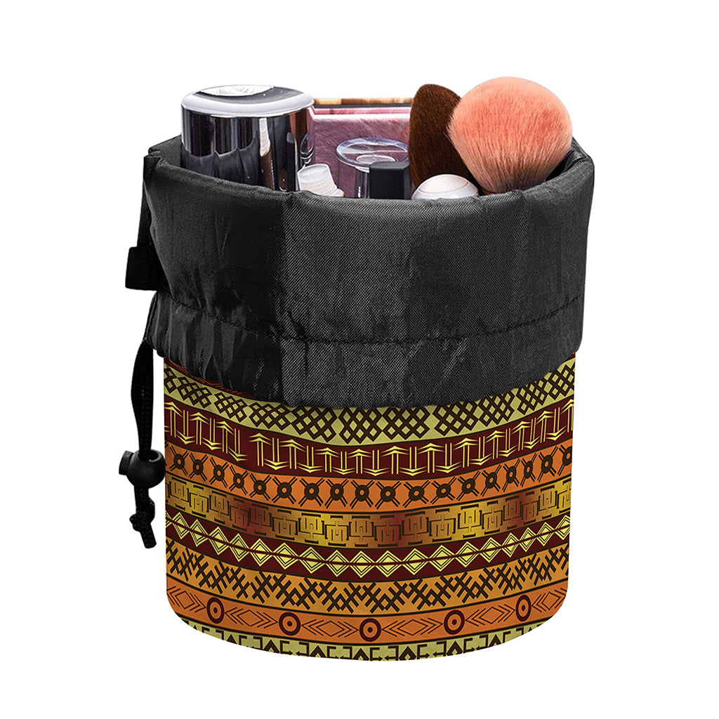 Native African Tribal Pattern Print Drawstring Makeup Bag