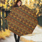Native African Tribal Pattern Print Foldable Umbrella