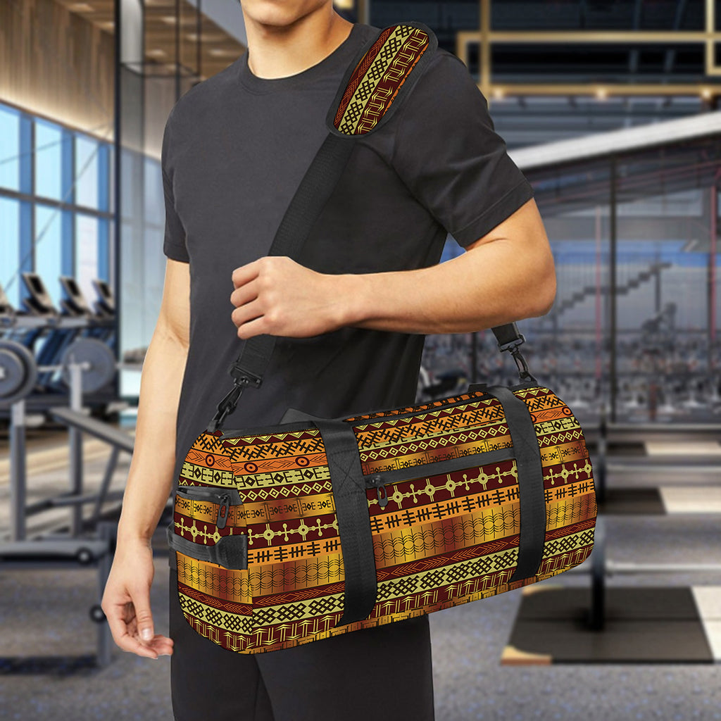 Native African Tribal Pattern Print Gym Bag