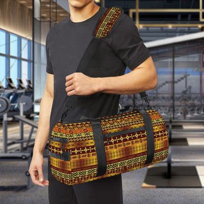 Native African Tribal Pattern Print Gym Bag