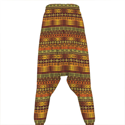 Native African Tribal Pattern Print Hammer Pants