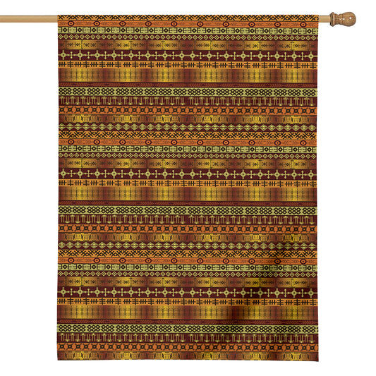 Native African Tribal Pattern Print House Flag