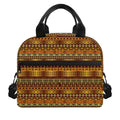 Native African Tribal Pattern Print Insulated Lunch Bag