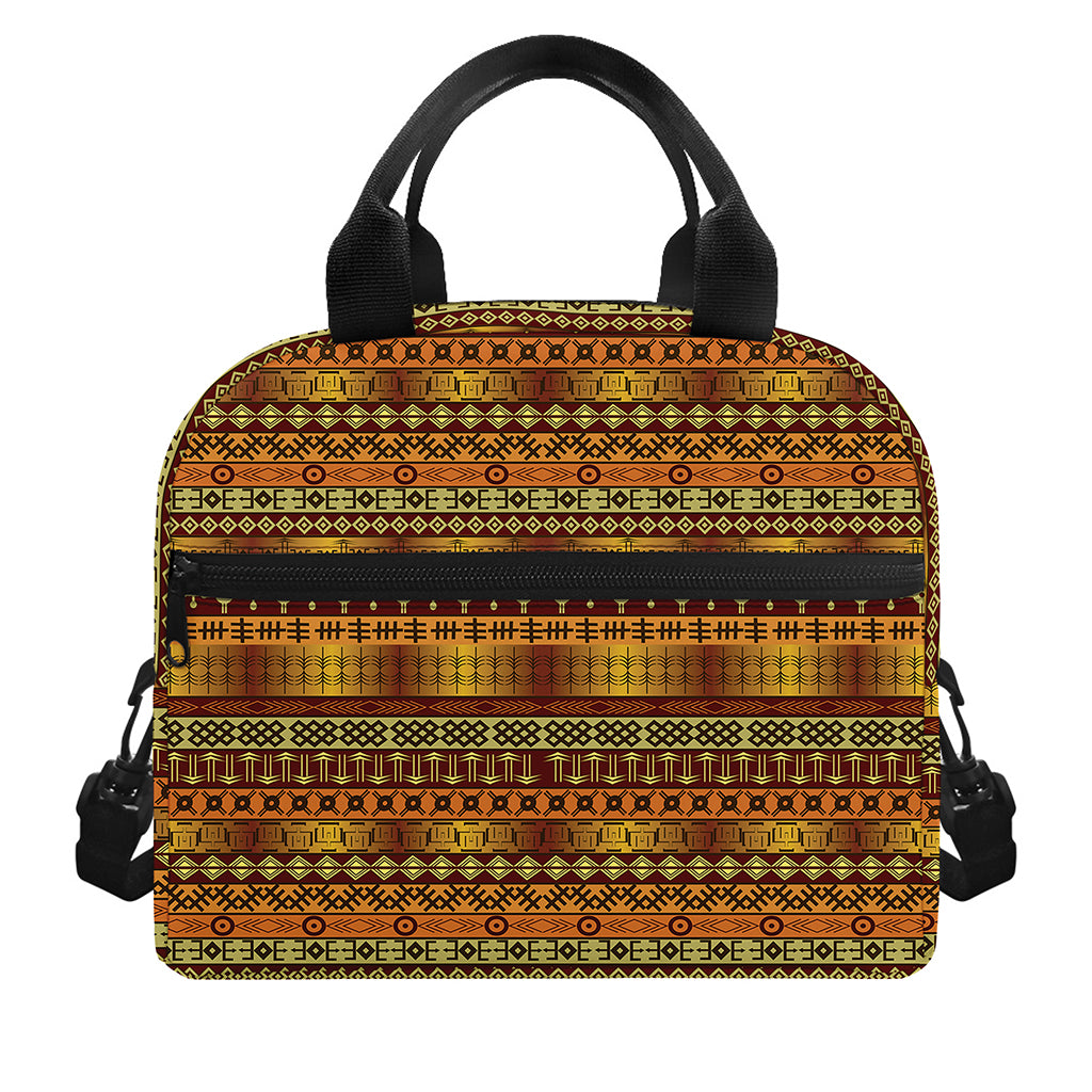 Native African Tribal Pattern Print Insulated Lunch Bag