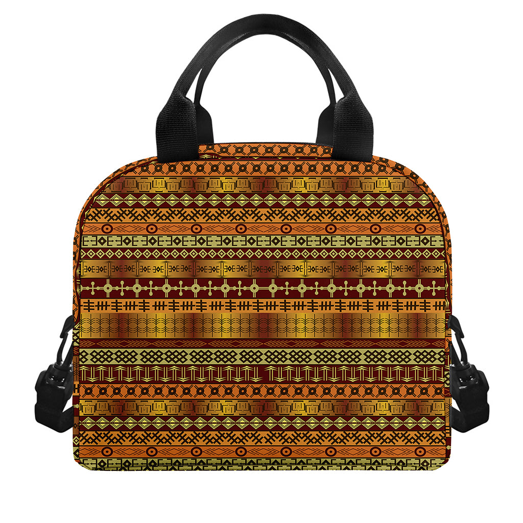 Native African Tribal Pattern Print Insulated Lunch Bag