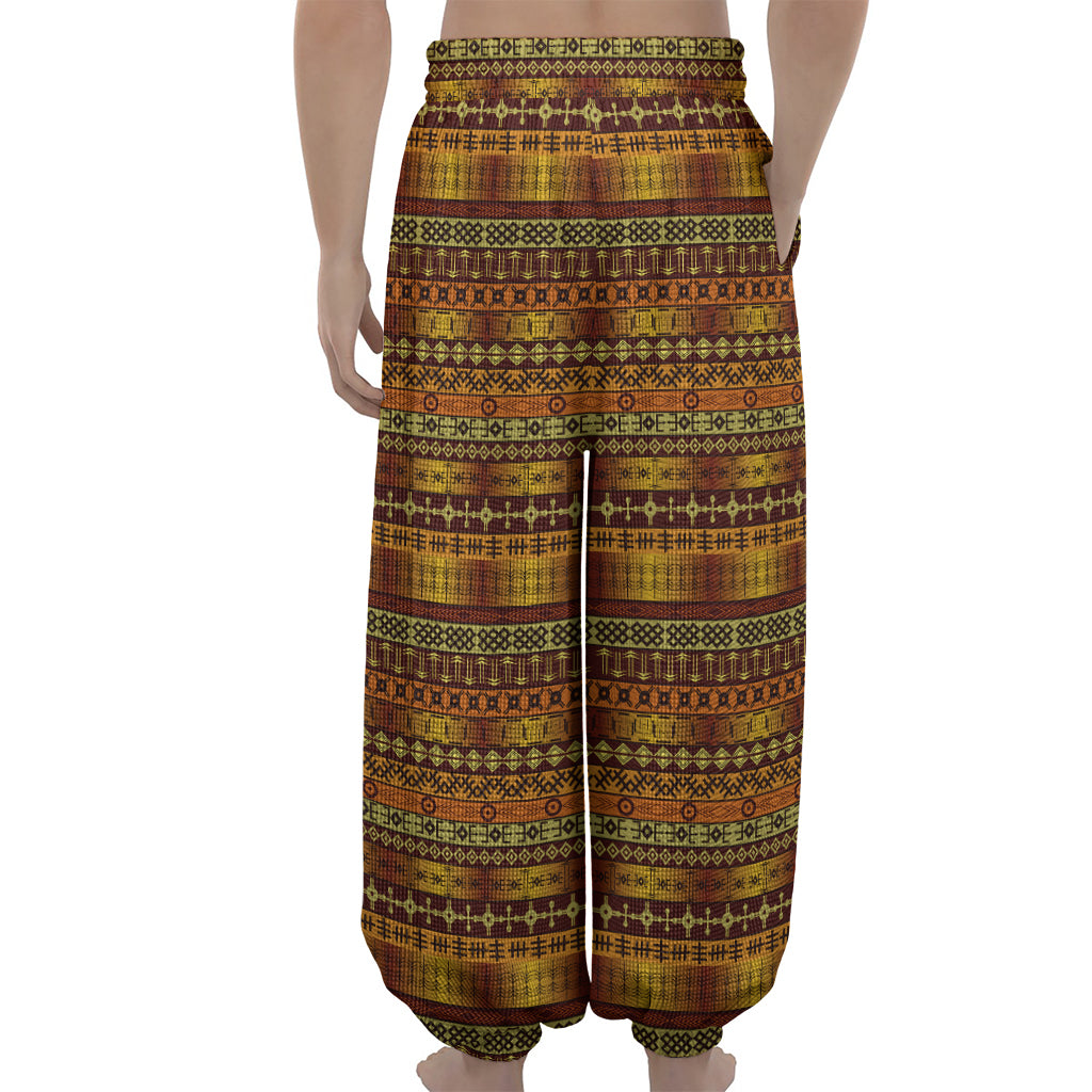 Native African Tribal Pattern Print Lantern Pants