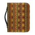 Native African Tribal Pattern Print Leather Bible Cover