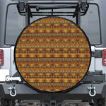 Native African Tribal Pattern Print Leather Spare Tire Cover