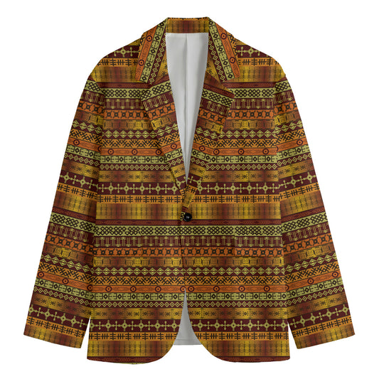 Native African Tribal Pattern Print Men's Blazer