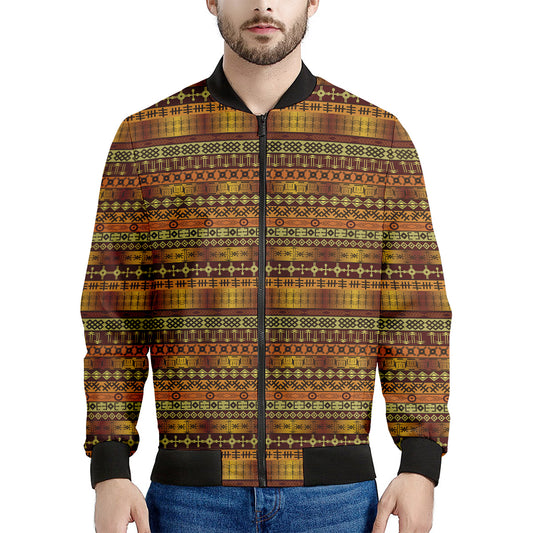 Native African Tribal Pattern Print Men's Bomber Jacket