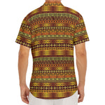 Native African Tribal Pattern Print Men's Deep V-Neck Shirt