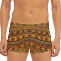 Native African Tribal Pattern Print Men's Short Boxer Briefs