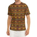 Native African Tribal Pattern Print Men's Short Sleeve Rash Guard