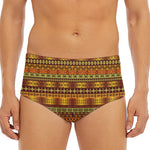 Native African Tribal Pattern Print Men's Triangle Swim Briefs
