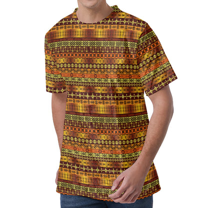 Native African Tribal Pattern Print Men's Velvet T-Shirt