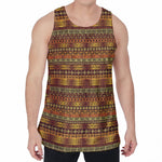 Native African Tribal Pattern Print Men's Velvet Tank Top