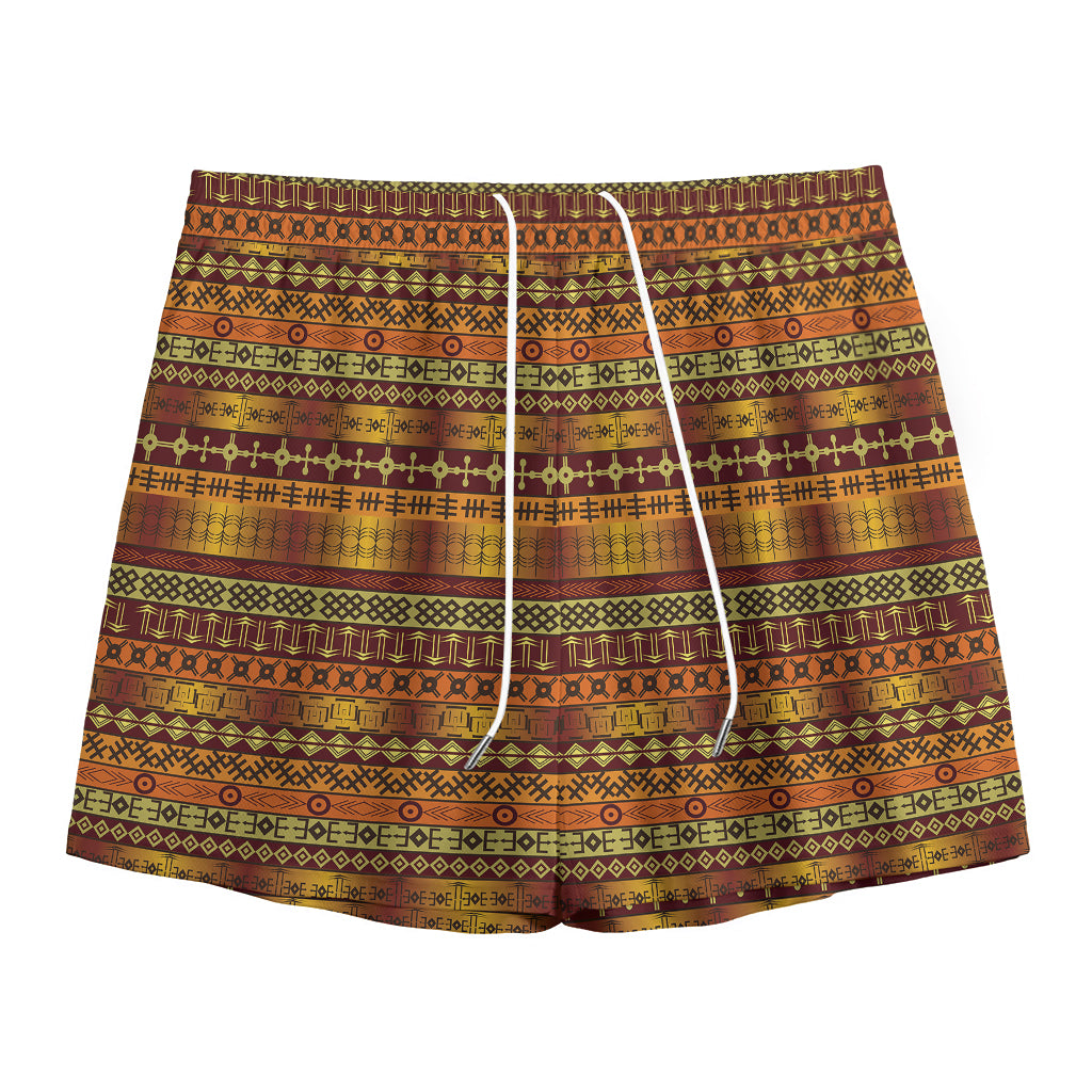 Native African Tribal Pattern Print Mesh Shorts